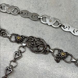 Brighton Silver & Gold heart belt